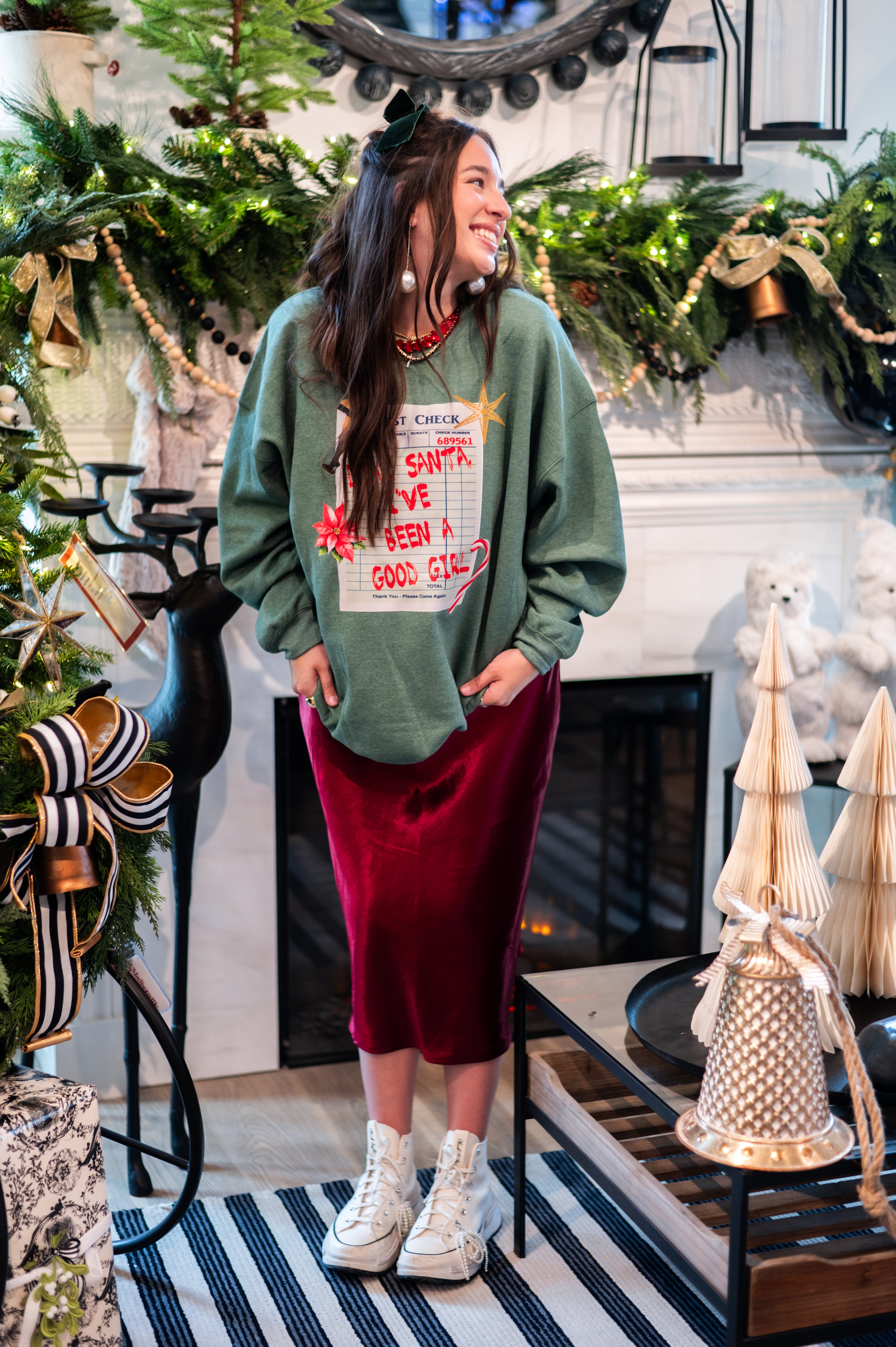 Dear Santa I've Been A Good Girl Sweatshirt